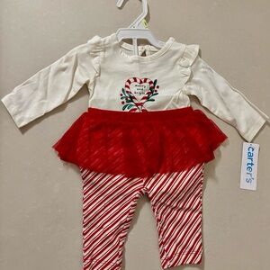 Carter's Festive Red and White Baby Set